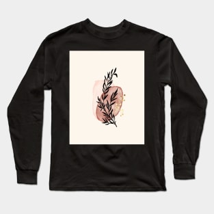 Abstract Art Minimal Plant Long Sleeve T-Shirt